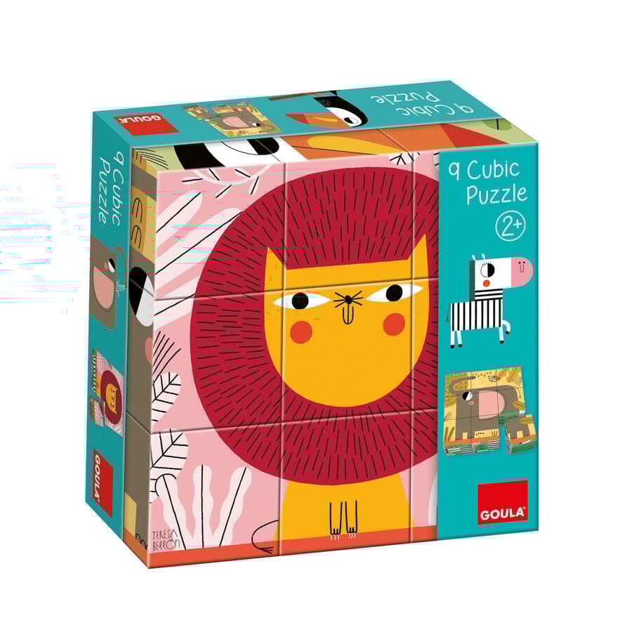 Goula Puzzle Piezas Cubos Animales