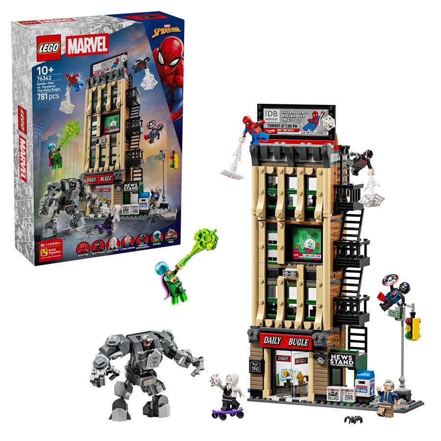 lego super heroes spider-man vs mysterio el daily bugle 76342