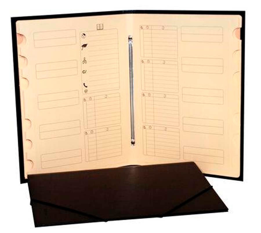Carpeta Clasificadora A5 Con 12 Divisiones - Con Cierre De Gomas Y Etiquetas Personalizables