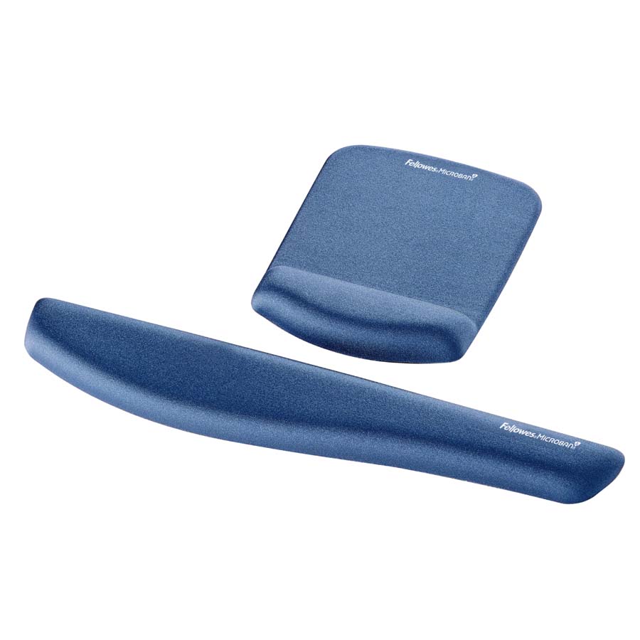reposamunecas para teclado foam fellowes plustouch azul