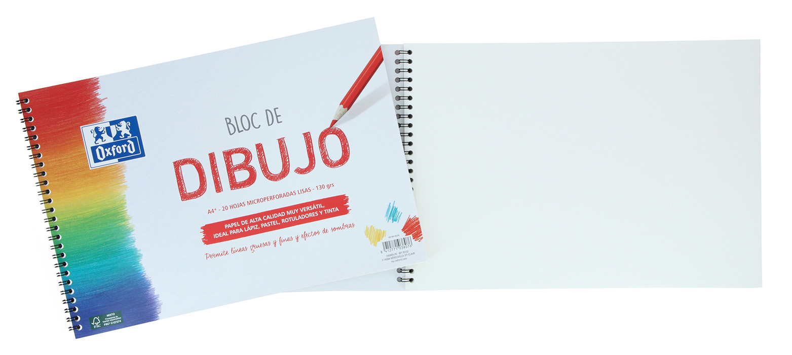 Bloc de Dibujo, A4, 50 x Hojas Blancas (80gr) - Cuadernos de