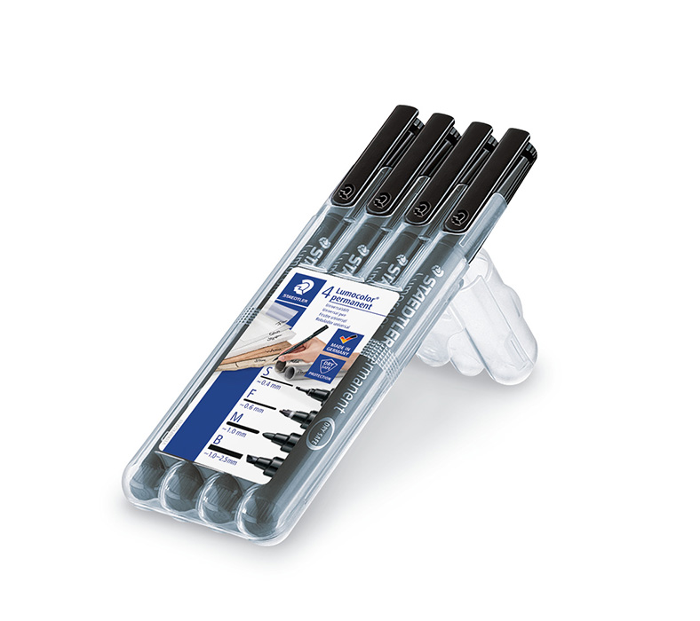 Rotuladores Staedtler permanente S 4 unidades - Abacus Online