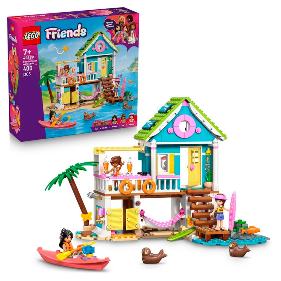 lego lego friends casa en la playa con focas 42699