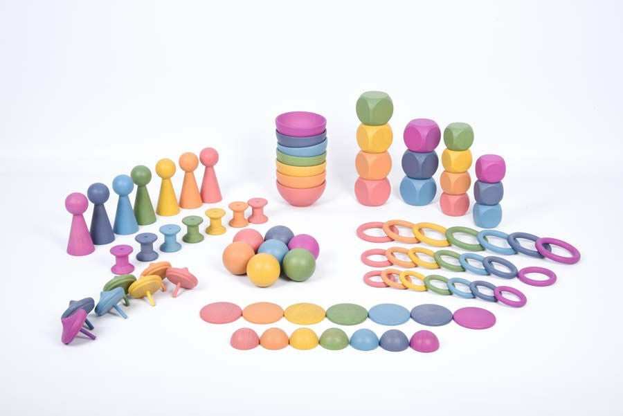 Conjunto piezas madera Rainbow