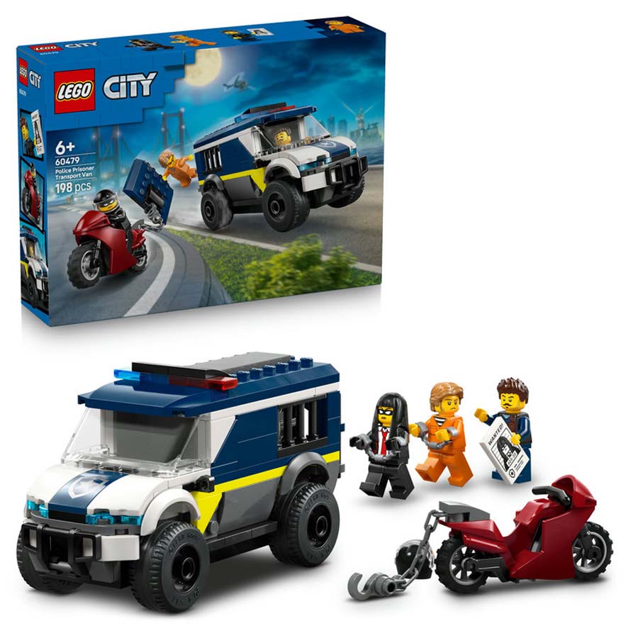 lego city furgoneta de transporte penitenciario de policia 60479