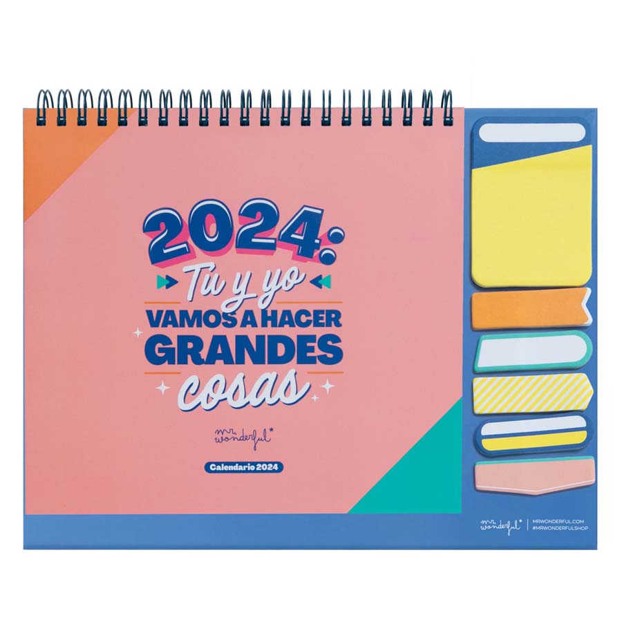Calendario pared Mr. Wonderful 2024 cas Rasca Allá Vamos - Abacus Online