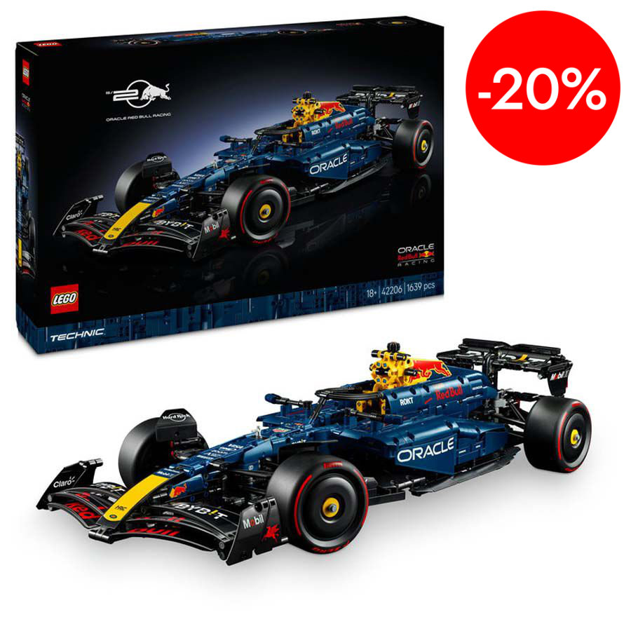 lego technic coche oracle red bull racing rb20 f1 42206
