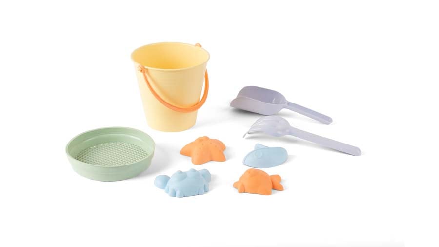 Set de Playa con Cubo reciclado Colores Pastel