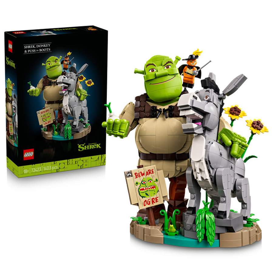 lego shrek asno y gato con botas 72423
