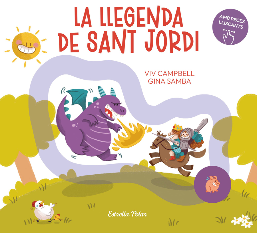 La llegenda de Sant Jordi amb peces lliscants