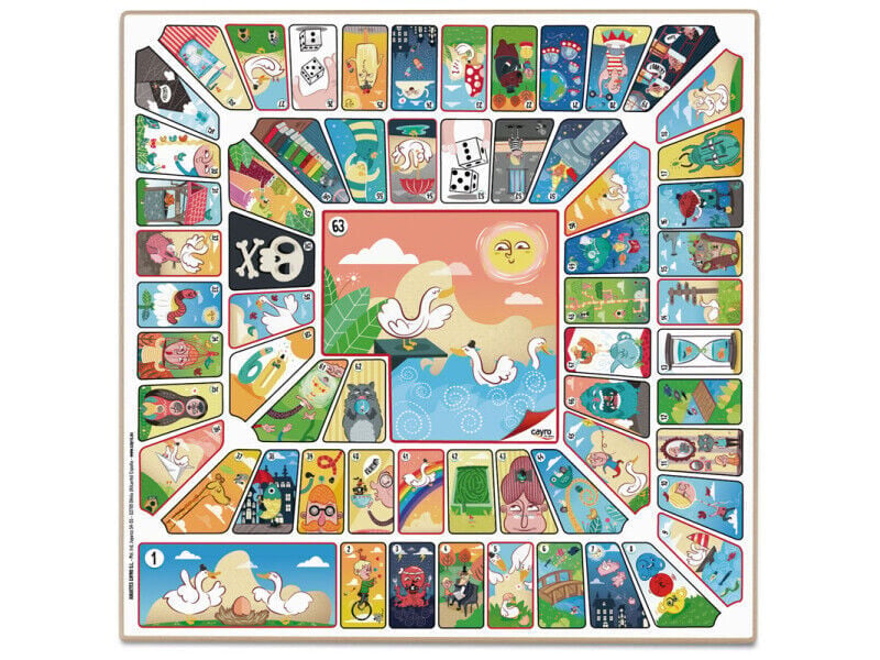 Tablero parchís-oca 4 jugadores 40x40 cm