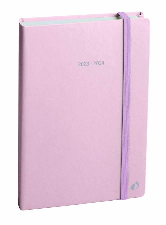 Agenda 16 Meses Quo Vadis Pastel A6 S/V Mul 23-24 Rosa