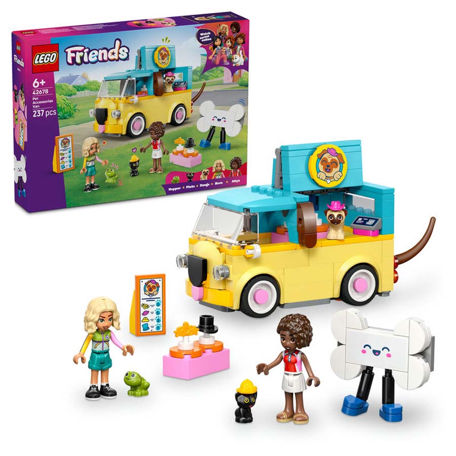 lego lego friends furgoneta de accesorios caninos 42678