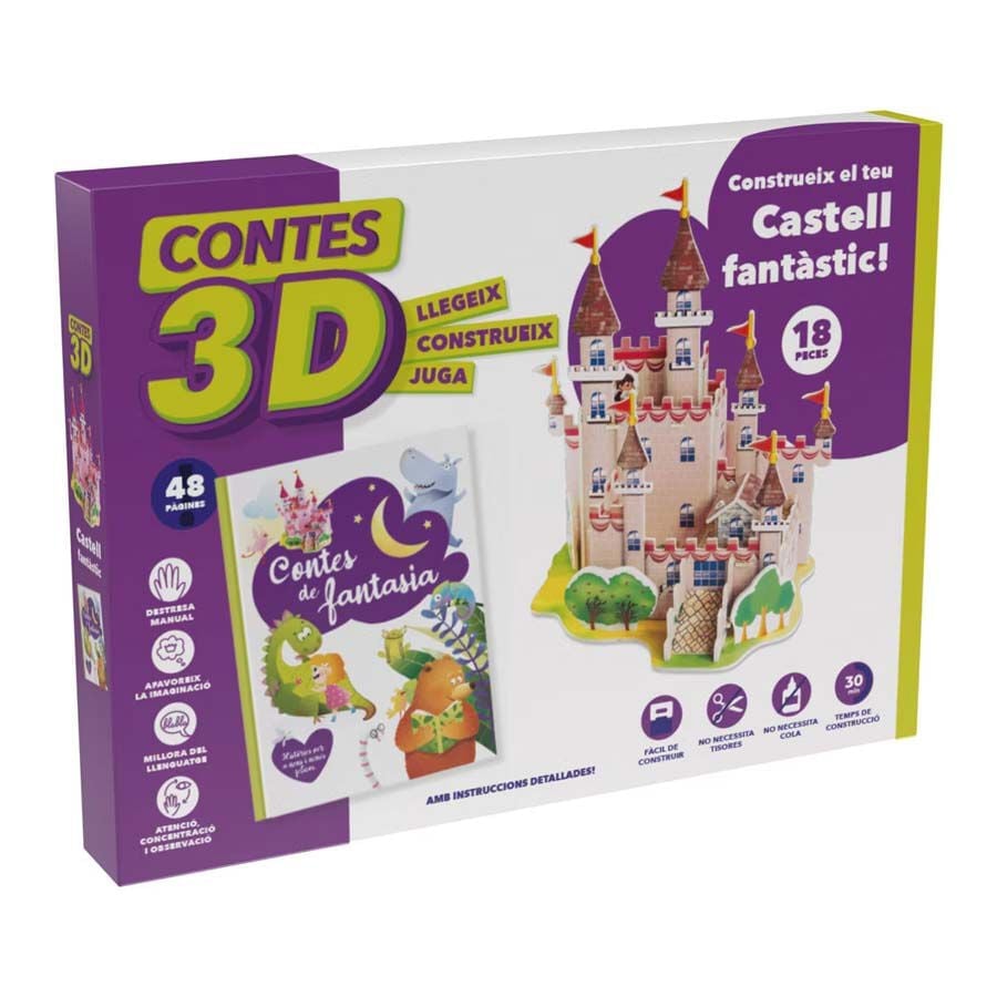 Puzle 3D y cuento Castell Fantàstic 18 piezas