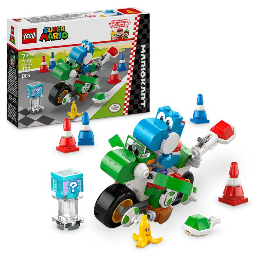 lego super mario mario kartr moto yoshi 72031