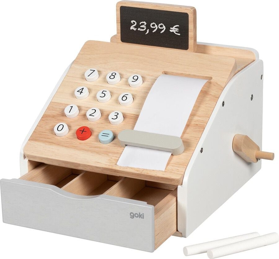 caja registradora de madera