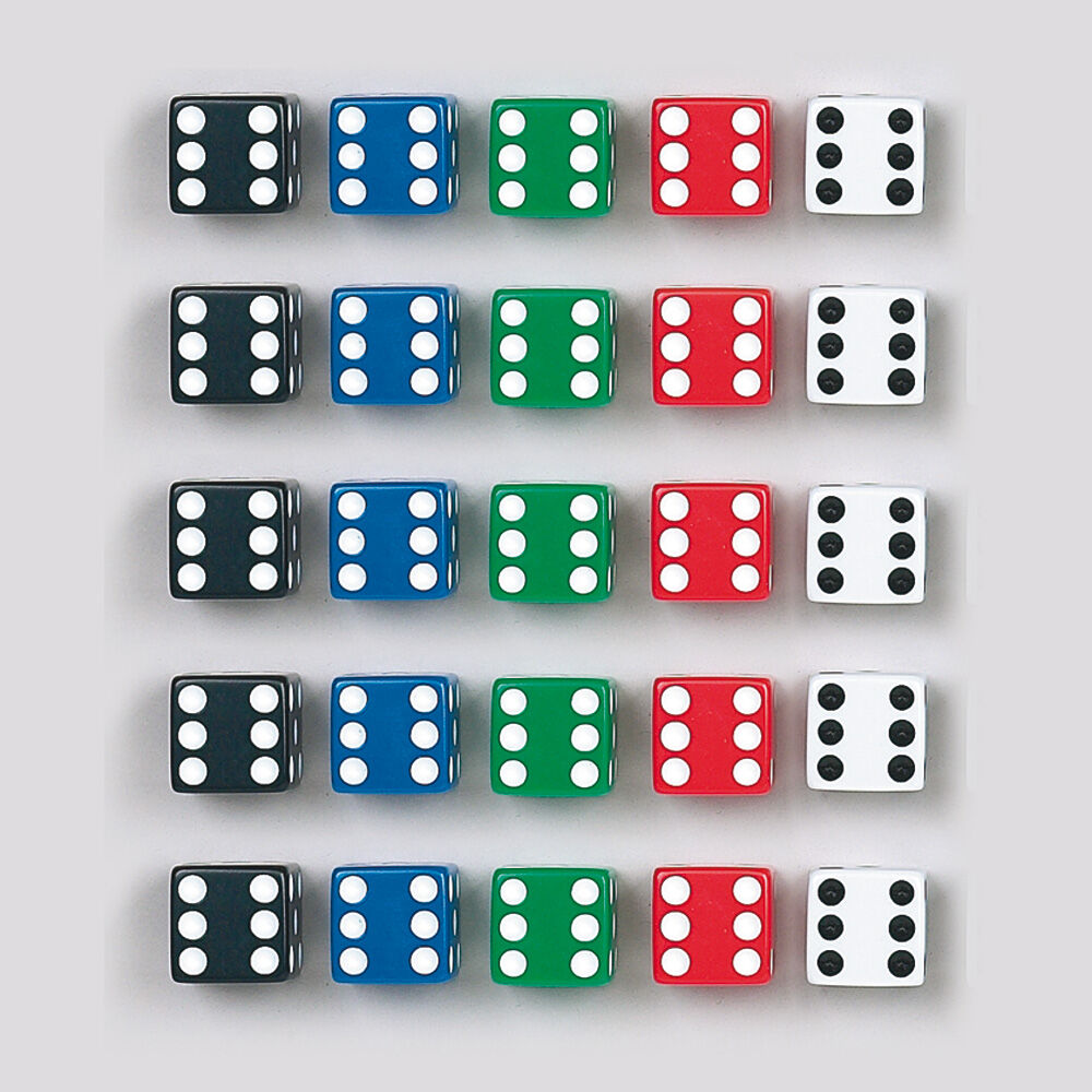 Dado 6 caras de colores 25 unidades