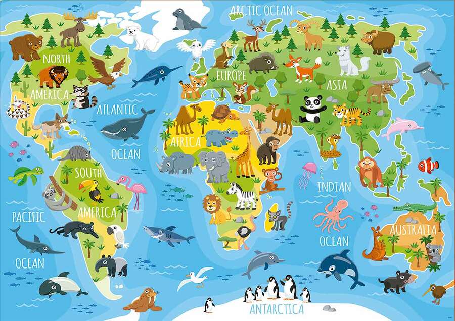 Mapamundi para niños: mapas temáticos de nuestro mundo para aprender