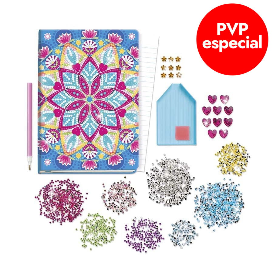 Libro decora con Diamantes Mandala Azul