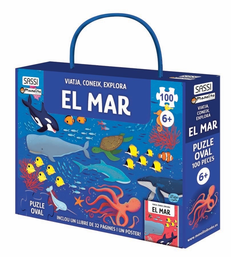 Libro y puzle El mar 100 piezas