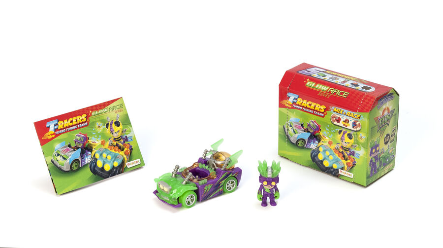 t-racers glow race car  racer superthings