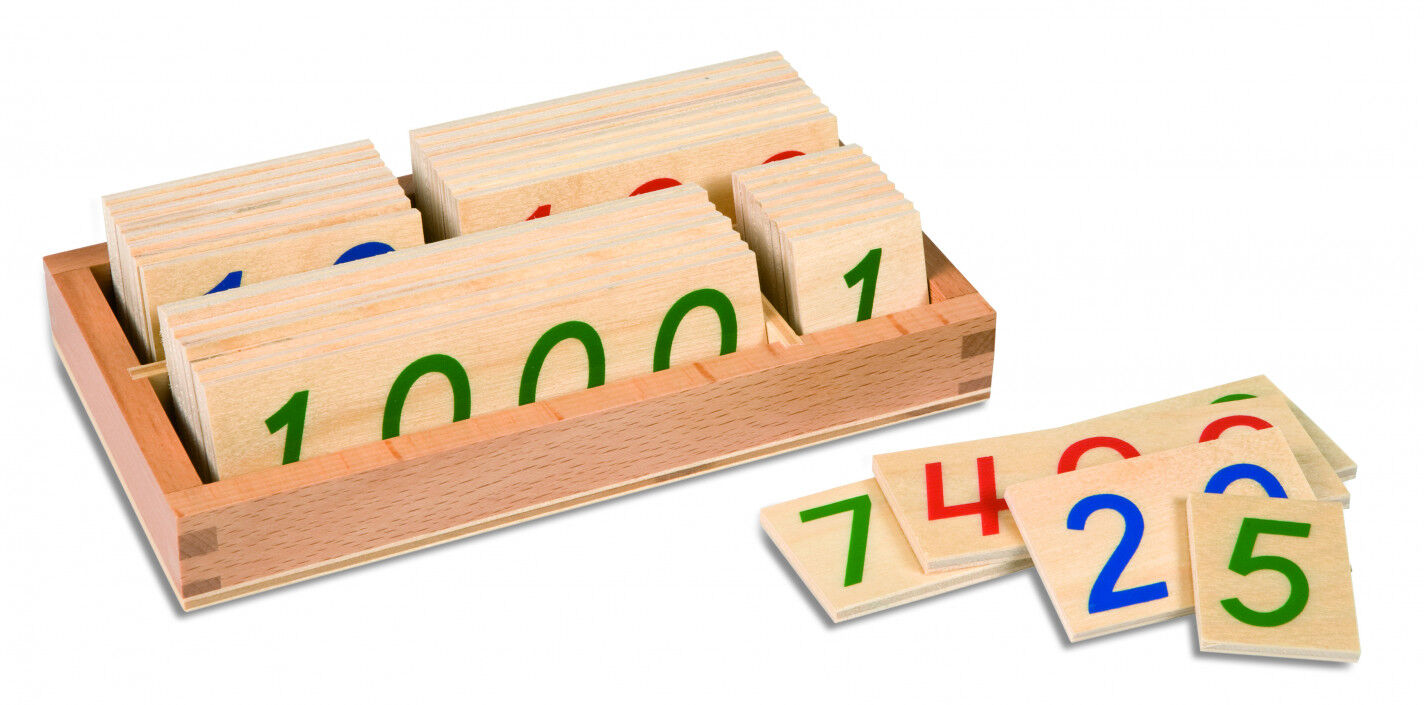 Números largos madera 1–9000