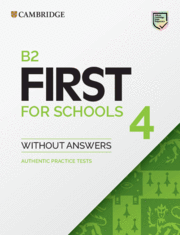 b2 first for schools 4 students book without answers
