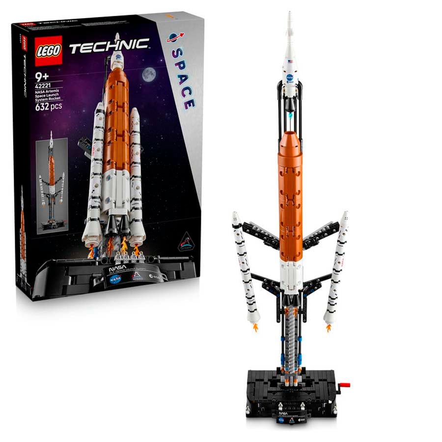 lego technic cohete del sistema de lanzamiento espacial nasa artemis 42221