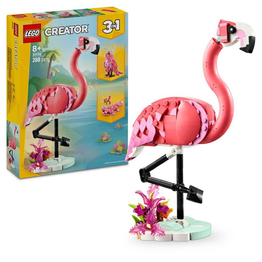 lego lego creator fauna salvaje flamenco rosa 31170