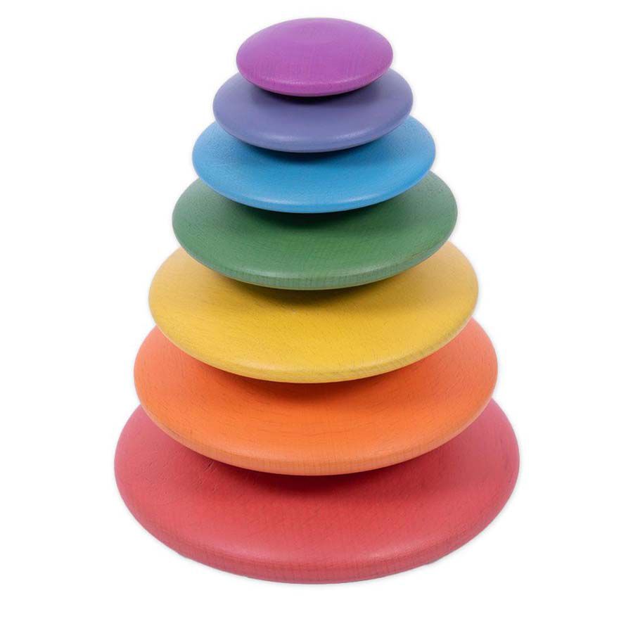 Piedras de madera de colores 7 unidades
