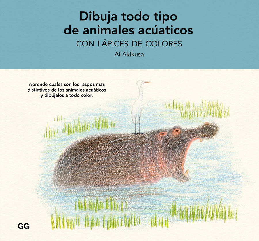 dibuja todo tipo de animales acuaticos con lapices de colores