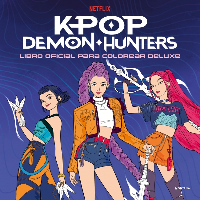 KPop Demon Hunters: libro oficial para colorear deluxe