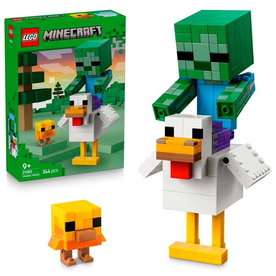 lego minecraft jinete gallina 21582