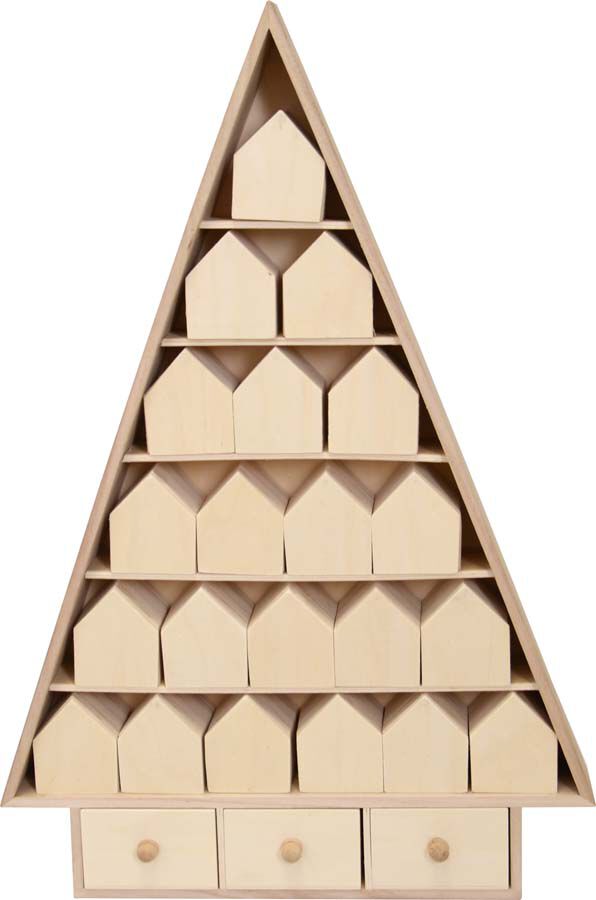 Calendario de Adviento &Aacute;rbol Navidad Madera