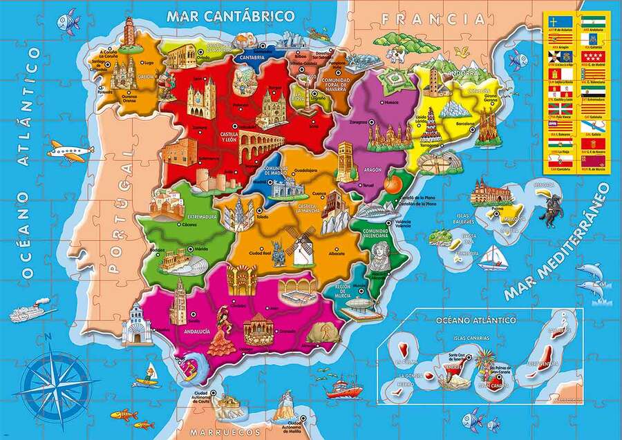 Puzle 150 piezas Mapa de España - Abacus Online