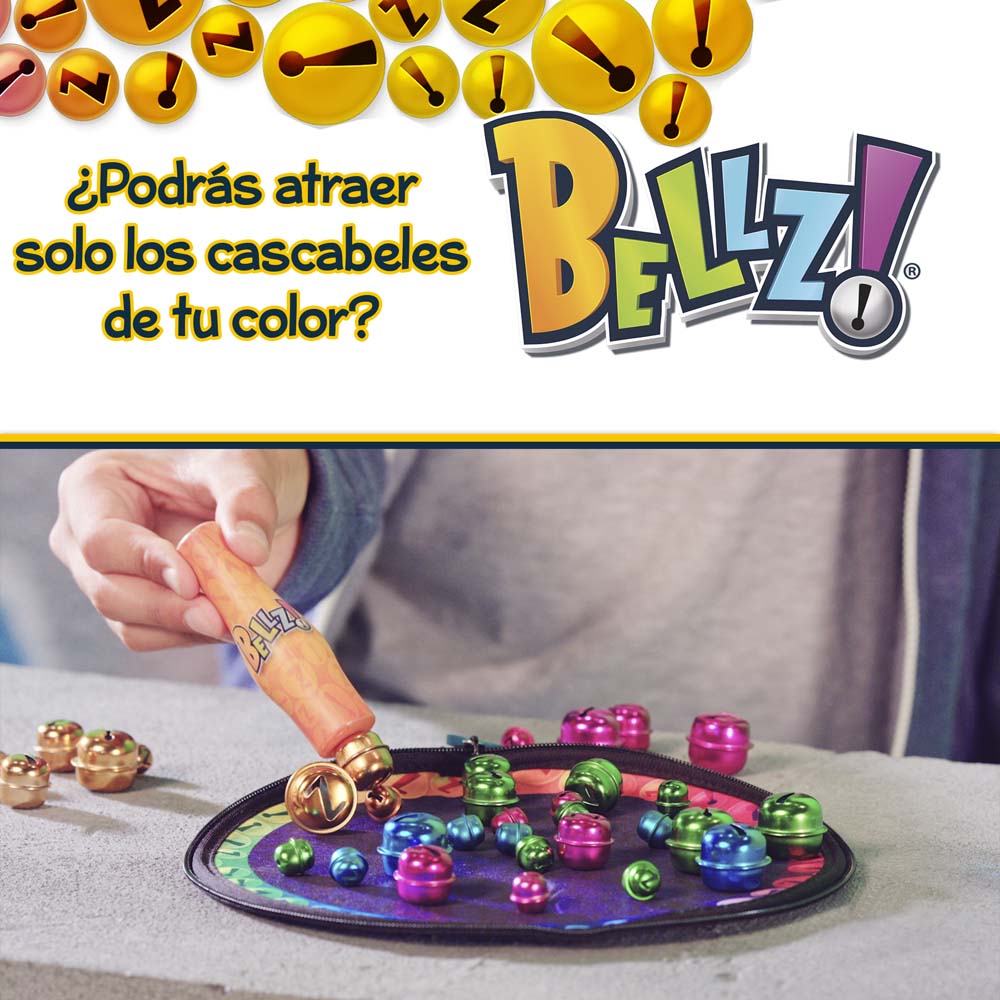 para niños de 6 años en adelante Bellz Juego Familiar con Varita magnética y Campanas de Colores 