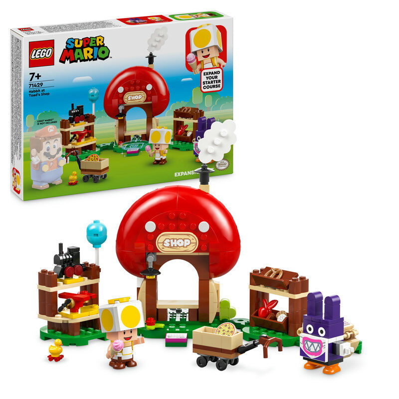 lego super mario set de expansion caco gazapo en la tienda de toad 71429
