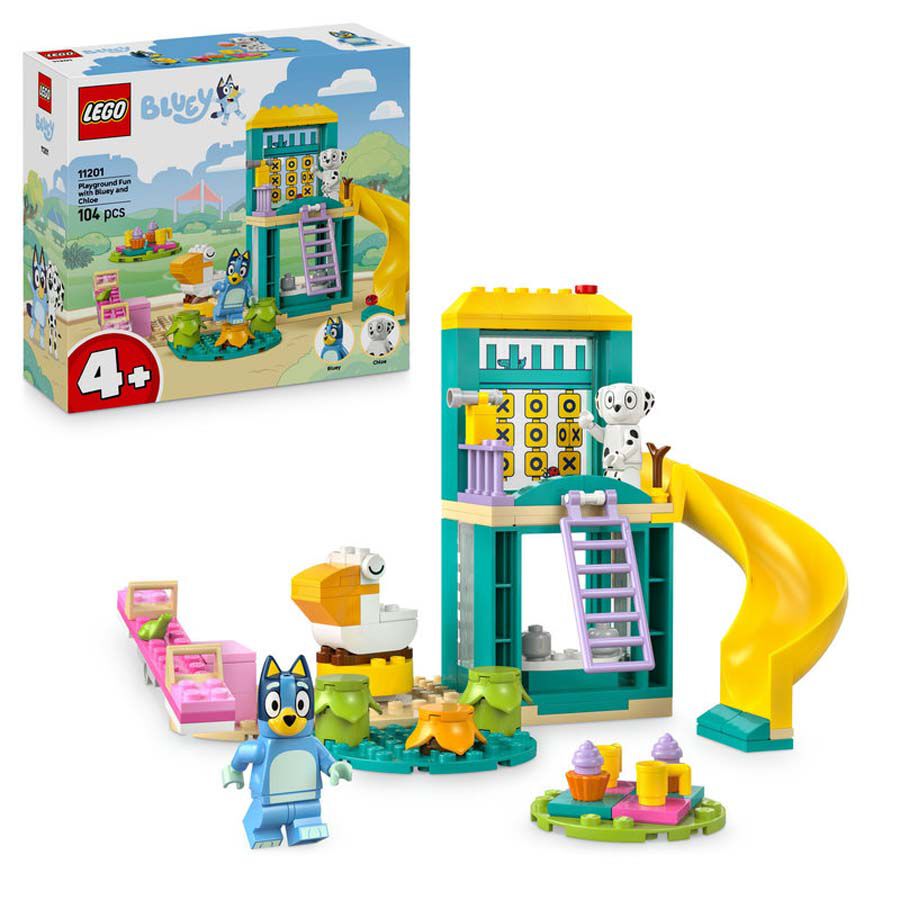 lego bluey diversion en el parque de juegos con bluey y chloe 11201