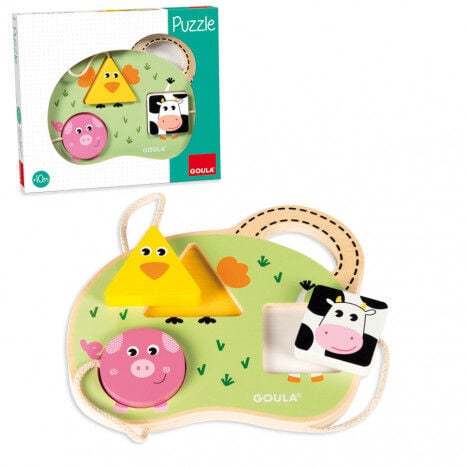 Encaje con asa 3 animales granja