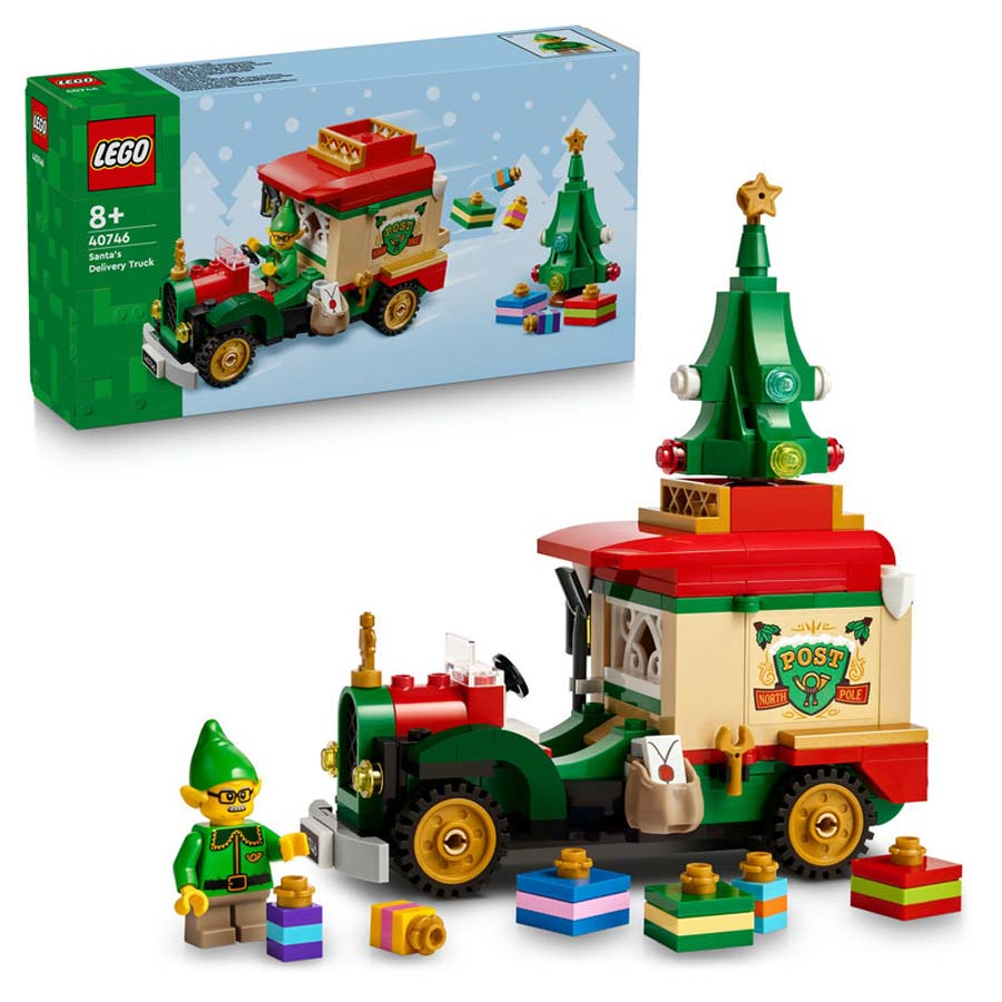 lego lego iconic camion de reparto de papa noel 40746