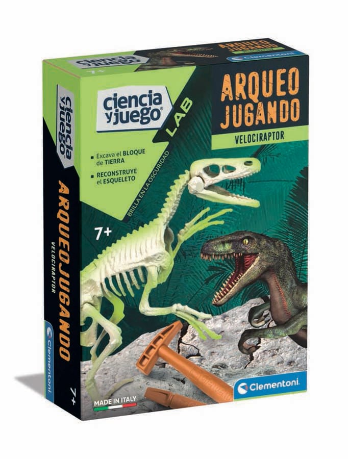 arqueojugando velociraptor fosforescente