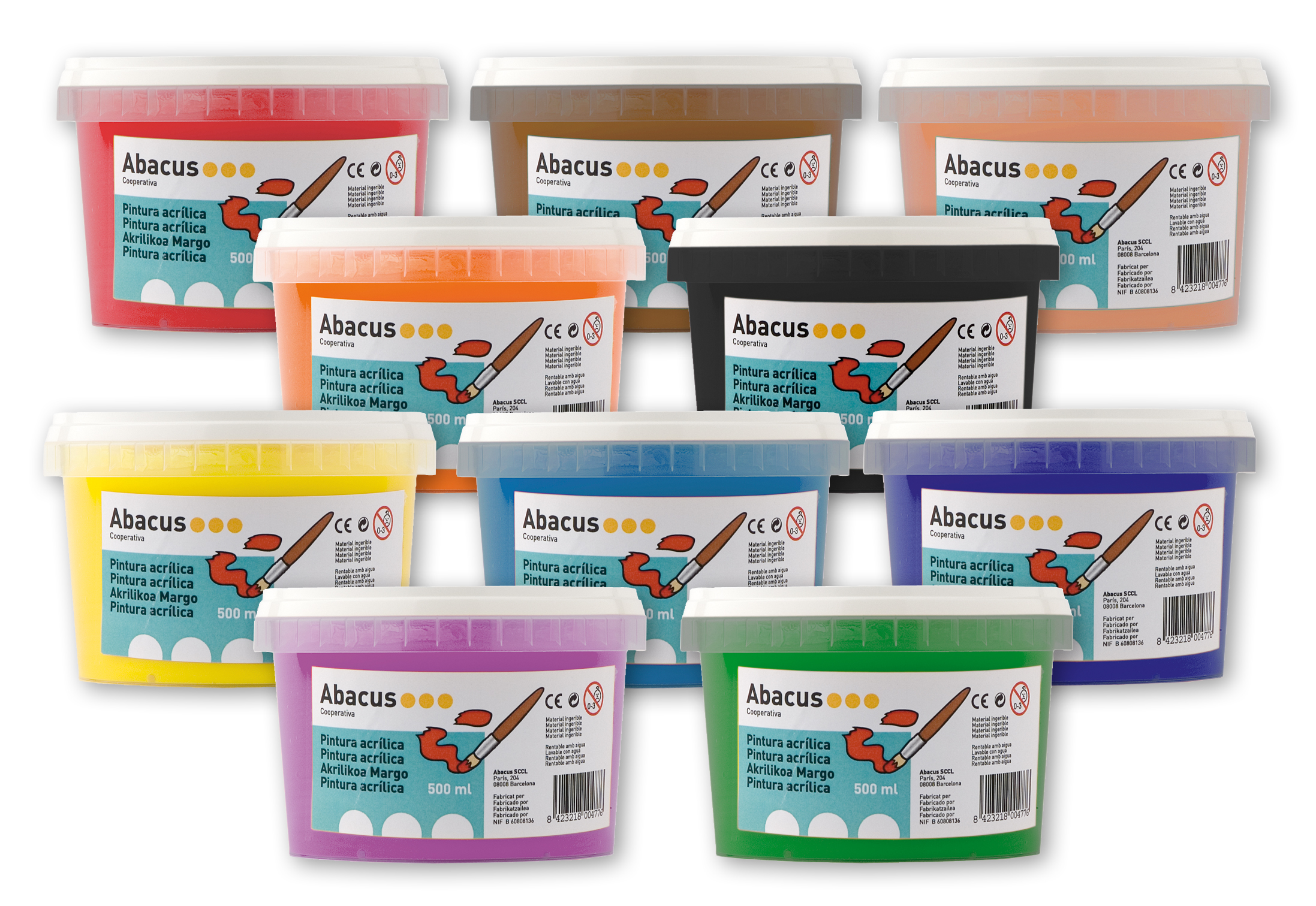 Equipo de juegos herir es bonito Pintura acrílica Abacus 500 ml Rosa - Abacus Online