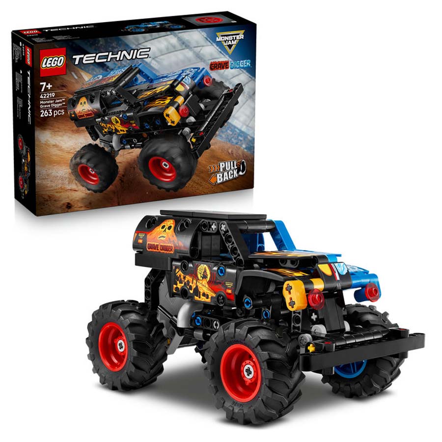 lego technic monster jamr grave diggerr fuego y hielo 42219
