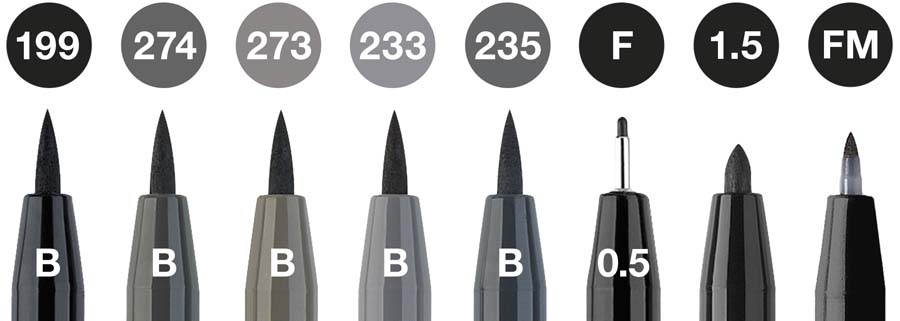 Staedtler - Pigment Liner 308 rotulador de punta fina Fino Negro 12 pieza(s)