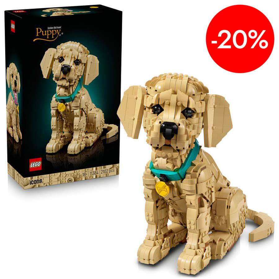 lego icons golden retriever puppy 11384
