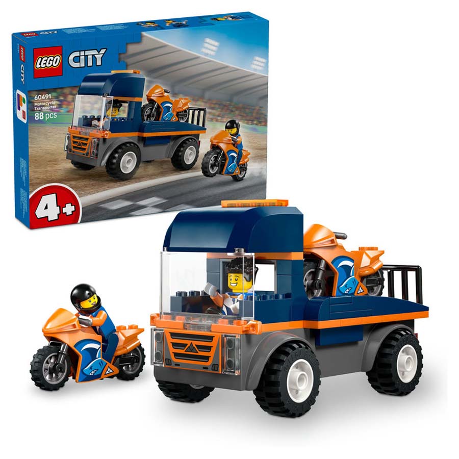 lego city camion de transporte de motos 60491